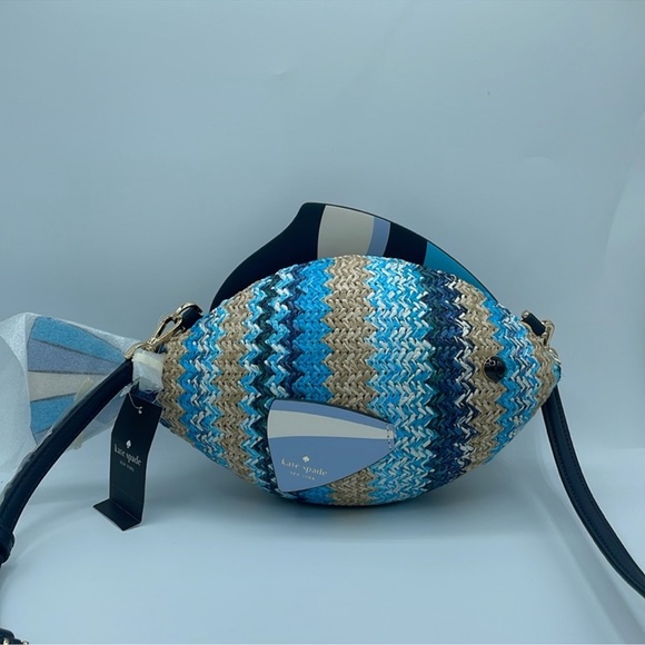 Kate Spade New York Fish Wicker Crossbody Bag 🎣🌊 - Picture 3 of 7